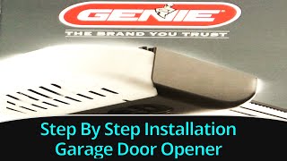 How To Install Genie Belt Drive Garage Door Opener wBattery Backup Model 1055 [upl. by Oirramed398]