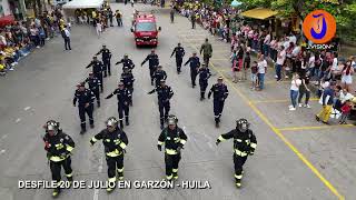 Desfile 20 de Julio Garzón  Huila Francisco Calderón Feriz Alcalde [upl. by Hardan353]