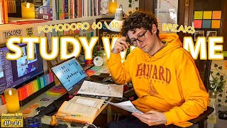 STUDY WITH ME LIVE POMODORO  6 HOURS STUDY CHALLENGE ✨ Harvard Student Relaxing Rain Sounds [upl. by Arytal]