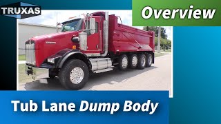 Overview 195 Tub Lane Dump Body on 2013 Kenworth T800 with Heavy Specs [upl. by Nyre]