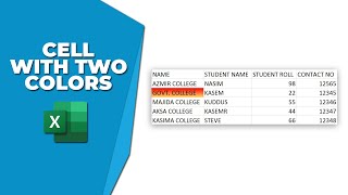 How to fill a cell with two colors in excel [upl. by Tada]