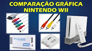 COMPARAÇÃO GRÁFICA NINTENDO WII  COMPONENTE vs AV vs Wii2HDMI vs AV2HDMI [upl. by Aniz]