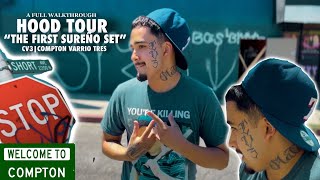 Hood Tour In COMPTON VARRIO 3 Walked Through The Whole Hood THE FIRST SUREÑO SET “vlog compton [upl. by Nimaynib]