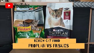 REVIEWCATFOOD PURINA PRODUCTS  Pro Plan VS Friskies Indoor Delights [upl. by Nada]