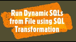 IICS  Run Multiple Dynamic Queries from File as Input using SQL Transformation in Informatica Cloud [upl. by Aikehs]