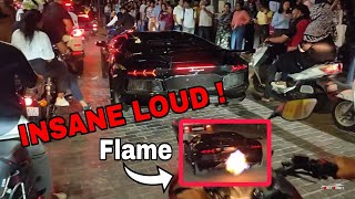 LOUDEST Lamborghini in Busy INDIAN Street  REACTION amp Exhaust Flames [upl. by Arikihs839]