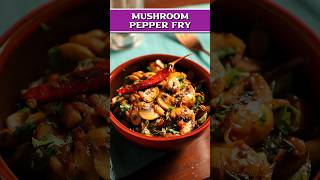 Quick and Easy Button Mushroom Starter Recipe 🍄 Mushroom Pepper Fry shorts mushroomstarter [upl. by Akire]