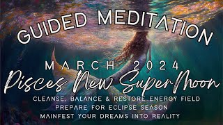 New Moon March 2024 Guided Meditation  Manifest Your Dreams [upl. by Schatz176]