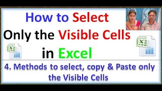 How to Select Only the Visible Cells in Excel Methods to select copy amp Paste only Visible Cells [upl. by Heyward]