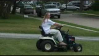 Battery Powered Mower Conversion First Ride [upl. by Leahcar]