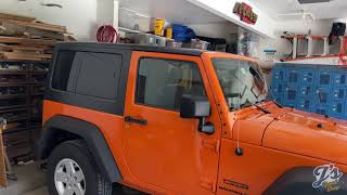 Harken Hoister Installation and Jeep Wrangler JK Hardtop removal [upl. by Oijile]