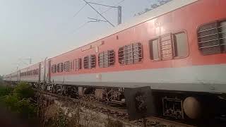 22433 Suhaildev SF Express Crossing Near Jaunpur  Indian Railways [upl. by Edsel]