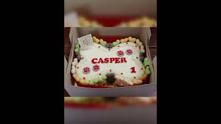 ✨CASPER turns One✨ celebrating with Chicken and Liver Pet friendly Biscuit Gluten free Cake [upl. by Corydon428]