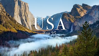 Top 25 Places To Visit In The USA [upl. by Aliuqehs969]