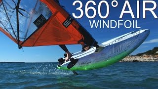 Windsurf foil how to 360° Air tutorial 5  Windfoil [upl. by Elvia]