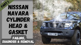 Nissan NavaraFrontier d40  Cylinder Head amp Gasket P1 Diagnosis Removal amp Prep  YD25 [upl. by Nyrehtac]