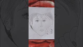 Pencil sketch girl 👧realestate viralvideo youtubeshorts [upl. by Nosyt41]