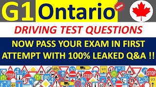 G1 test Ontario 2024  G1 Practice Test Ontario 2024  G1 Driving Test  All 2024 Exam Questions [upl. by Tharp62]