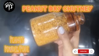 Easy palli podi Recipe  Simple peanut dry chutney  Tastes delicious with Rice Idly and dosa [upl. by Einnep452]