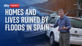 Homes ruined and lives wrecked after deadly flash floods  Spain floods [upl. by Leuqar]