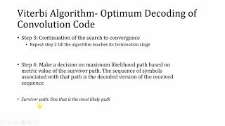 Convolution Code Viterbi Algorithm  Part 7 a [upl. by Axe]