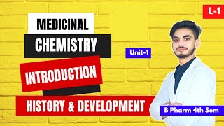 L1। U1। Introduction to Medicinal chemistry।History and development of medicinal chemistry।4th sem [upl. by Ettennor]