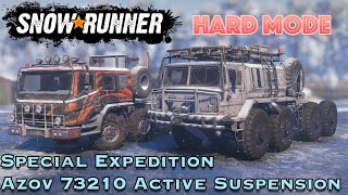 SnowRunner Hard Mode SPECIAL Azov 73210 Active Suspension Unlock [upl. by Acillegna679]