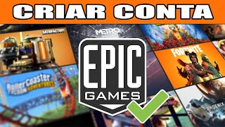 Como Criar uma Conta na Epic games 2024 [upl. by Tebor351]