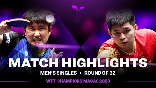 Lin Shidong vs Tomokazu Harimoto  MS R32  WTT Champions Macao 2023 [upl. by Carce]