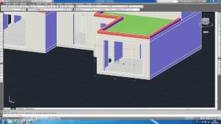 Autocad 2013 Tutoriel Modelisation maison en 3D  PARTIE 2 [upl. by Ymaj438]