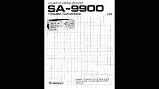 PIONEER SA9900 STEREO INTEGRATED AMPLIFIER OPERATION MANUAL USER 4K [upl. by Divadnahtanoj597]