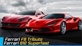 Ferrari F8 Tributo Vs Ferrari 812 Superfast  Design amp Specifications [upl. by Iiette632]