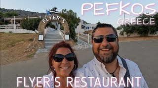 Best Place to Eat in Rhodes Greece FLYERS RESTAURANT Pefkos Rhodos Review [upl. by Anela]