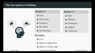 Behavioral Operations  Heuristics Biases and Mistakes 2 [upl. by Letitia946]