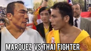 Marquez eye trouble against Thai Fighter Jandaeng Interim Championship champion thailand [upl. by Epotimet]