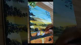 Acrylic varnish How to apply varnish on painting acrylic painting  shorts painting [upl. by Caritta]