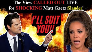 The View CALLED OUT LIVE for SHOCKING Matt Gaetz Slander [upl. by Sharyl]