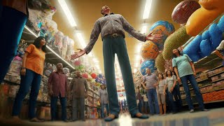 Tallest Man Causes Chaos at Asian Market [upl. by Cornela753]