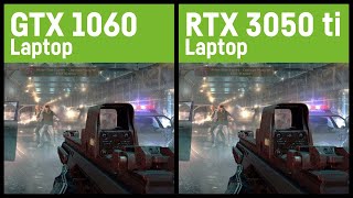 GTX 1060 vs RTX 3050 ti 60W LaptopNotebook [upl. by Hairej]