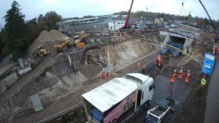 Timelapse onderdoorgangen station Nunspeet [upl. by Aymahs742]