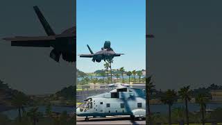 Incredible USAF F35 Jet landing vertical on Aircraft Carrier [upl. by Rebane]