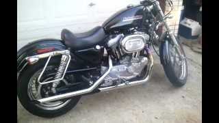 2002 Harley Sportster 1200 straight pipe exhaust [upl. by Perla]