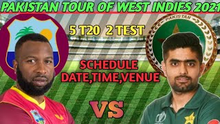 West Indies vs Pakistan series 2021 confirm schedule date time venuessquad Pak tour of WI 2021 [upl. by Letrice]