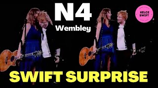 Taylor Swift amp Ed Sheeran SURPRISED Eras Tour onstage Wembley Night 4 [upl. by Teddman]