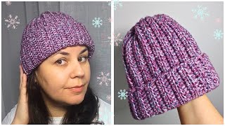 Easy Crochet Beanie for Absolute Beginners [upl. by Hanni]