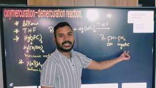 Oxymercurationdemercuration reaction  class 12 Chemistry  Alcohol phenol and ethers [upl. by Summer]