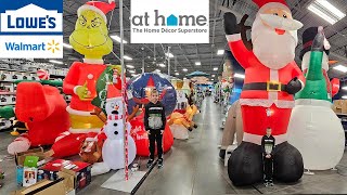 3 New Christmas Store Walkthroughs Lowes At Home amp Walmart [upl. by Pejsach926]