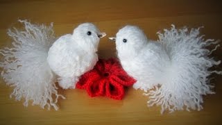 DIY pigeonTaube aus Garn zusammenbinden  schnell und einfach [upl. by Gasperoni878]