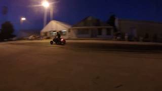 Four wheeler doing Donuts on the street downtown Buffalo MO car show Saturday night [upl. by Nylanaj]