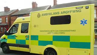 Welsh Ambulance Services Driver Training vehicle training run Flint Sir Y Fflint CymruWales 24924 [upl. by Hillel385]